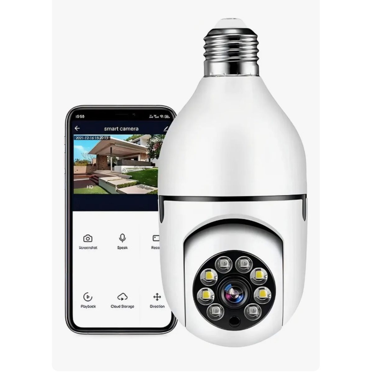 GENERICO - Camara Ip De Seguridad Ampolleta Motorizada 360°