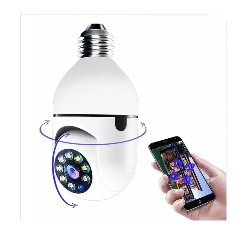 GENERICO - Camara Ip De Seguridad Ampolleta Motorizada 360°