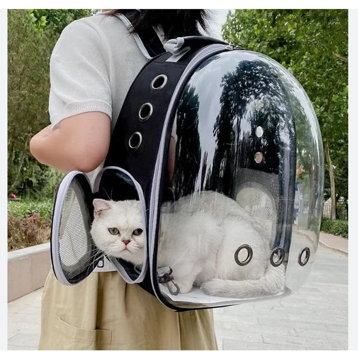 GENERICO - Mochila Bolso Transportes Transparente Mascotas
