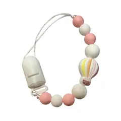 GENERICO - Porta Chupete De Silicona Globo Rosa