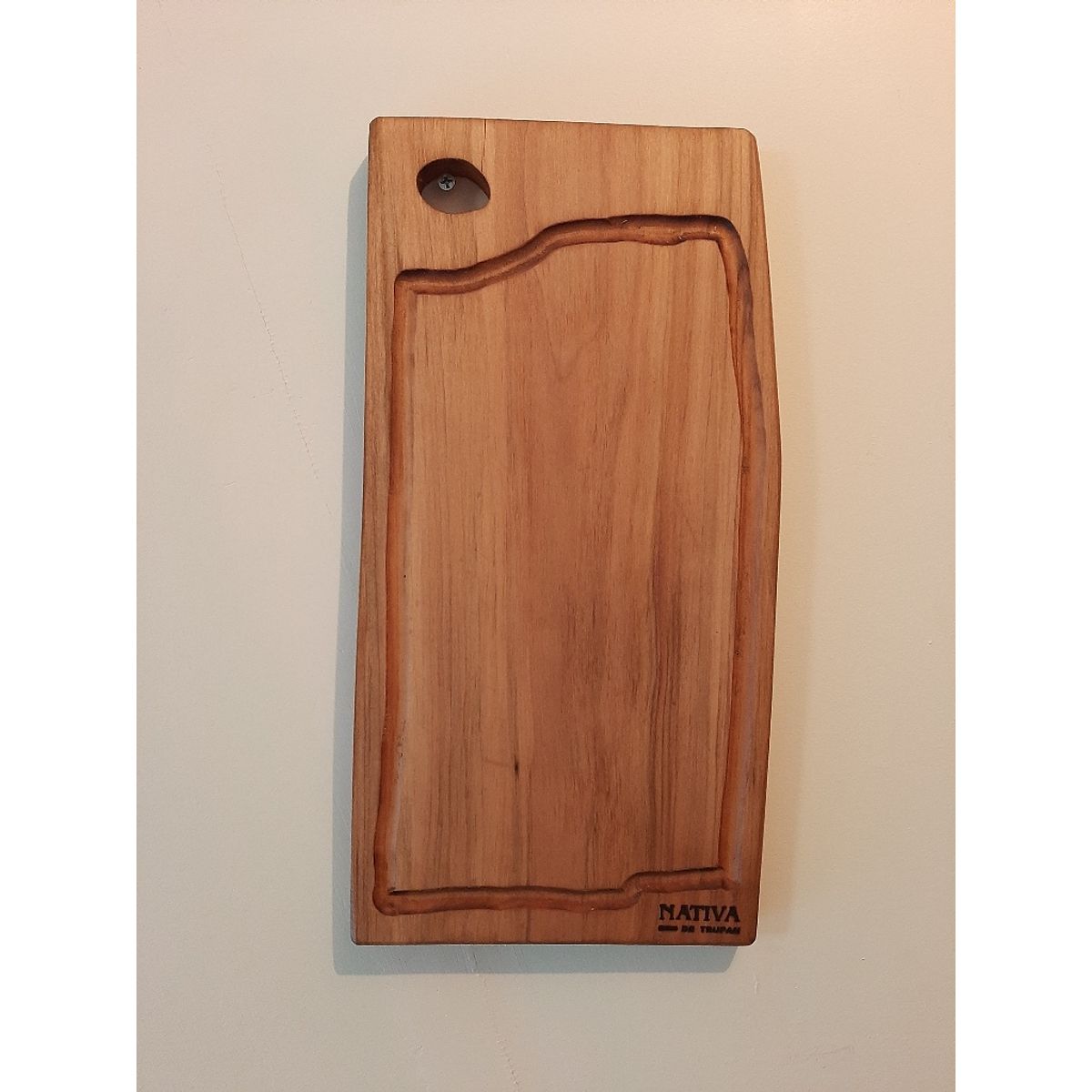 GENERICO - Tabla para picar , tabla de madera nativa  ,rustica.