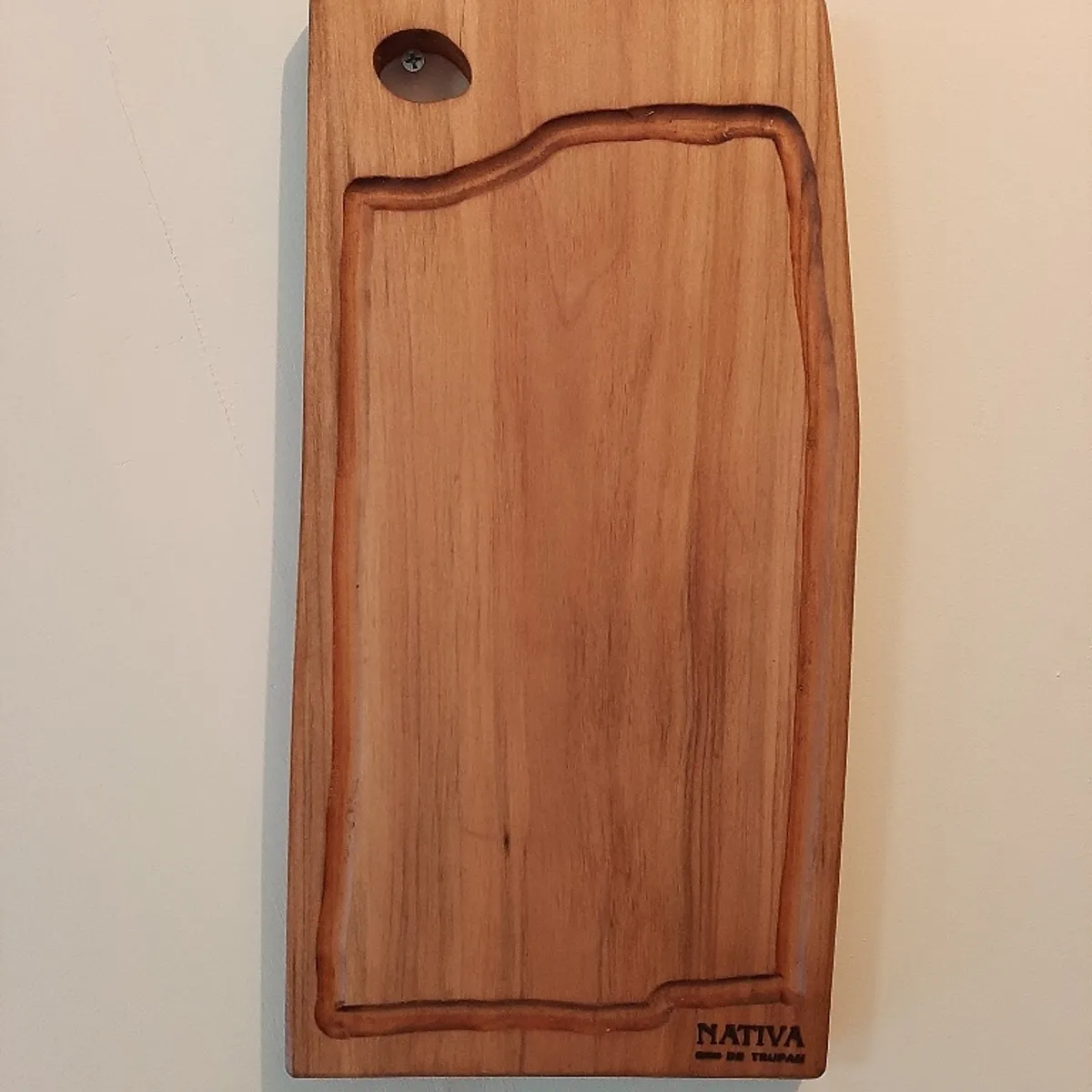 GENERICO - Tabla para picar , tabla de madera nativa  ,rustica.