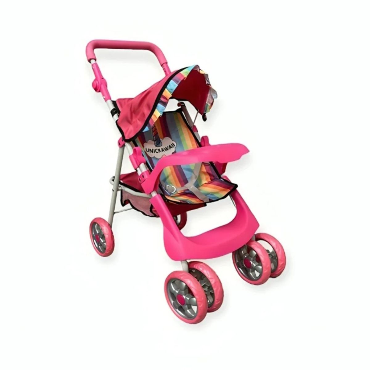 UNICKAWAII - Coche Para Muñecas Tamaño XL Color Rosado UNICKAWAII