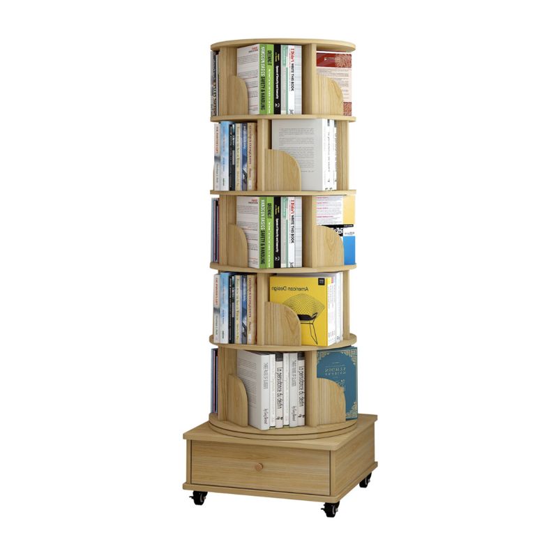 HOMER DESIGN - Biblioteca Giratoria Librero Organizador Libros Con Rueda y freno