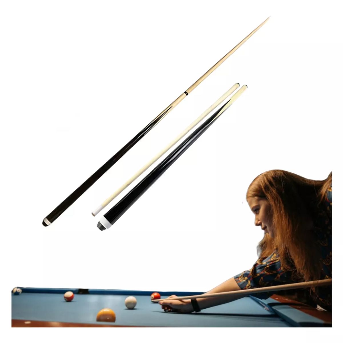 KUANGYE - Taco Billar De Maple Palos Snooker Desarmable Profesional