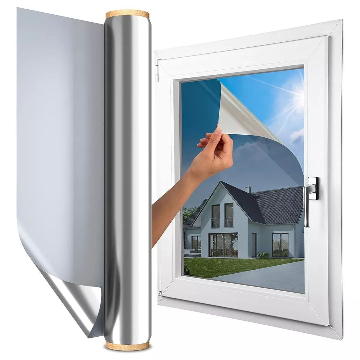 KUANGYE - Film Espejeado Exterior Para Vidrio Termopanel 1.50 Ancho