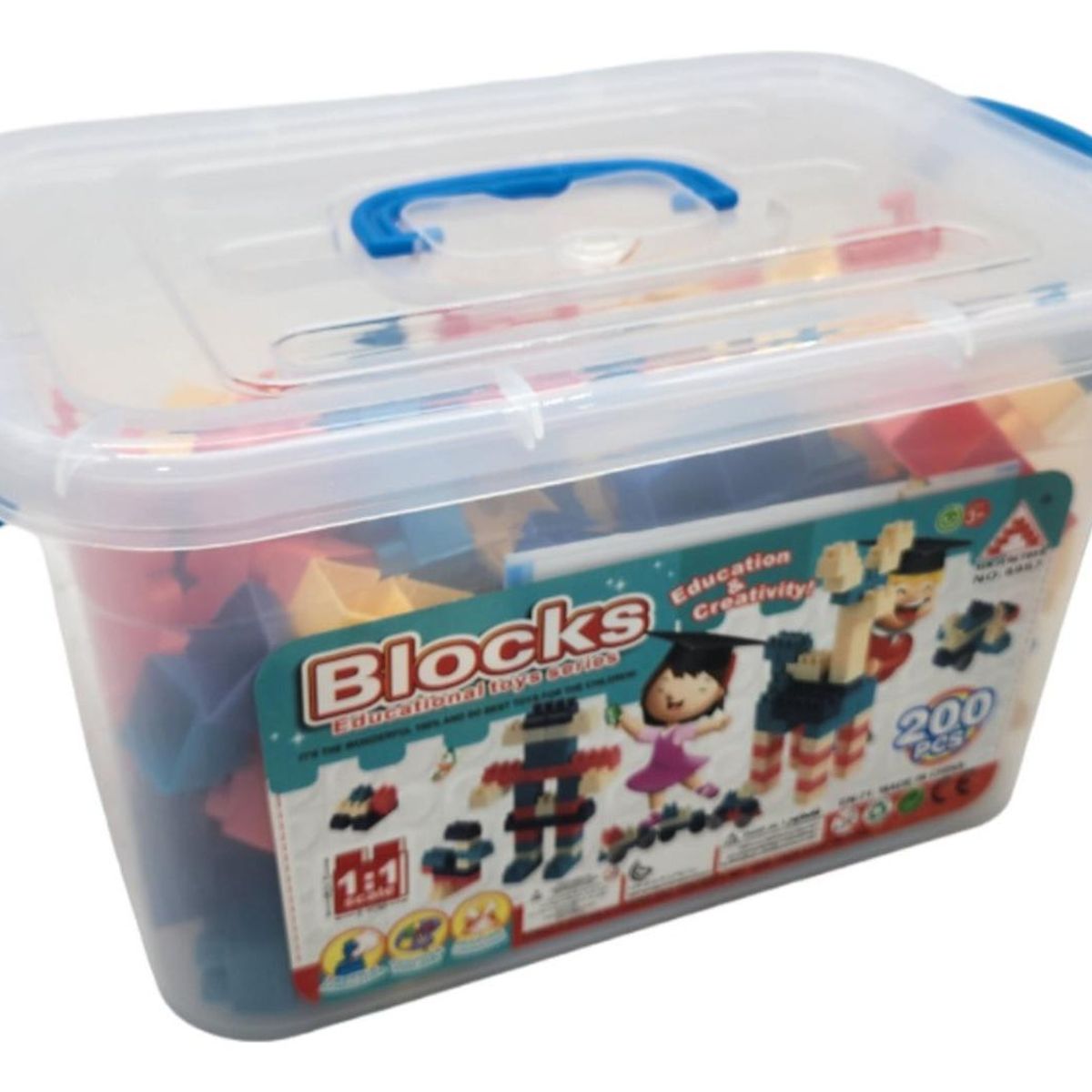 GENERICO - Set Bloques 200 Piezas Para Armar Y Divertirse Con Cajita