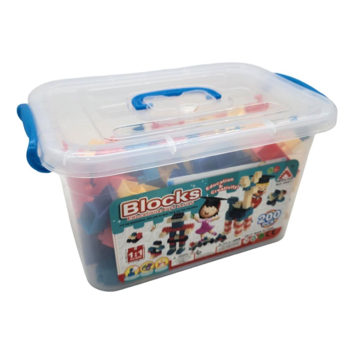 GENERICO - Set Bloques 200 Piezas Para Armar Y Divertirse Con Cajita