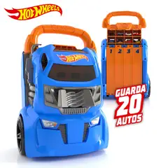 HOT WHEELS - Estuche Porta Autos con Lanzador Múltiple