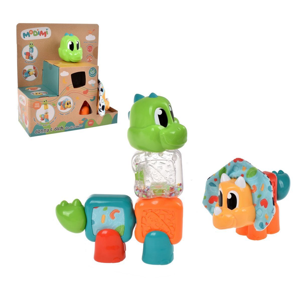 ANSALDO - Dinosaurio para armar Modimi juguete educativo sensorial