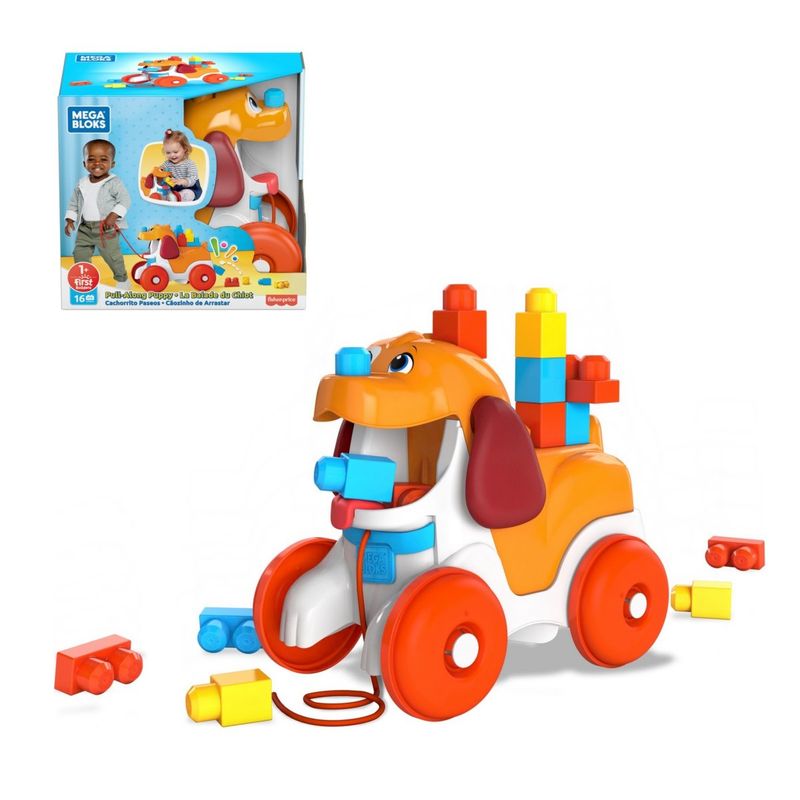 MEGA BLOCKS - CACHORRO DE ARRASTRE CON BLOQUES MEGABLOK MATTEL