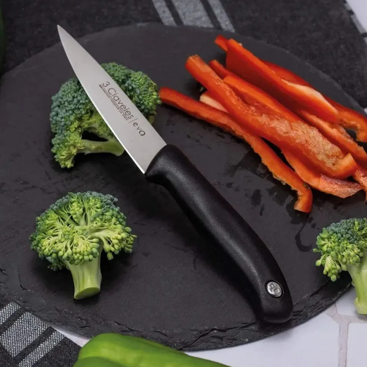 3 CLAVELES - Cuchillo verdura Evo tres claveles 9 cm