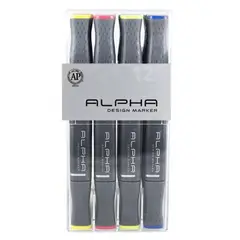 ALPHA DESING - Marcadores Alpha Design Set 12 Colores