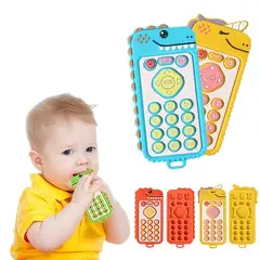 GENERICO - Mordedor Sensorial Silicona Bebé Control Libre Bpa dino