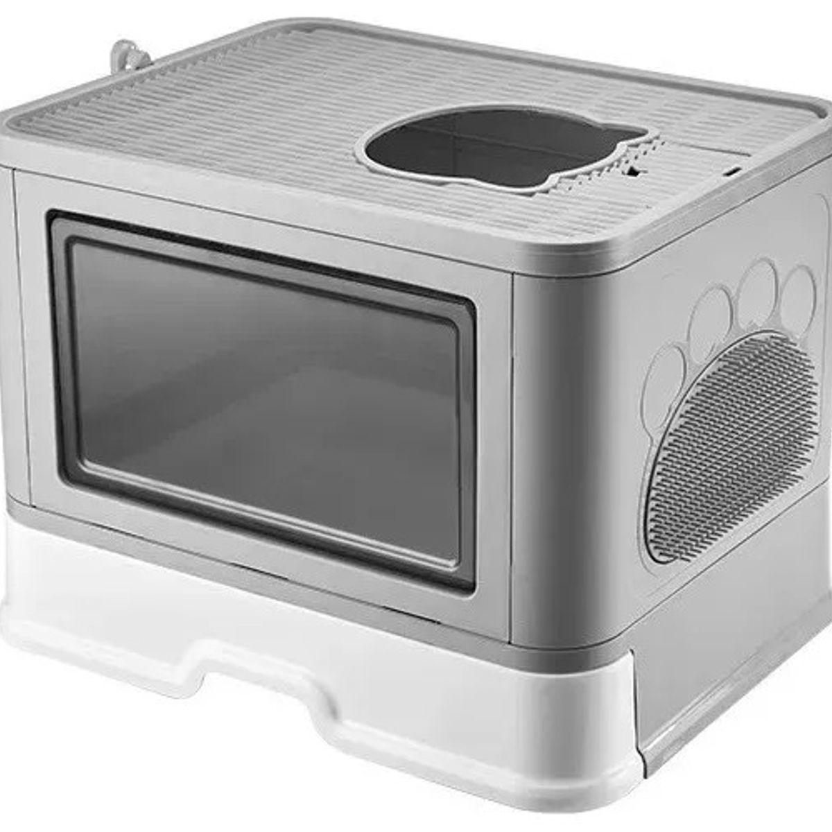 MUNDO MAGIA - Arenero Cerrado Gatos Cupula Baño Sanitario Xl Base Movil