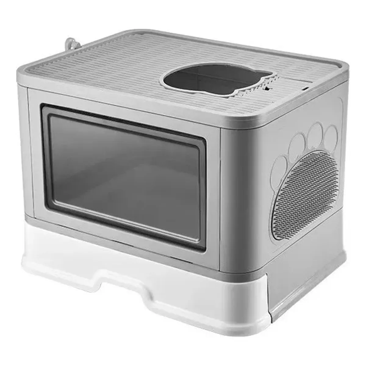 MUNDO MAGIA - Arenero Cerrado Gatos Cupula Baño Sanitario Xl Base Movil