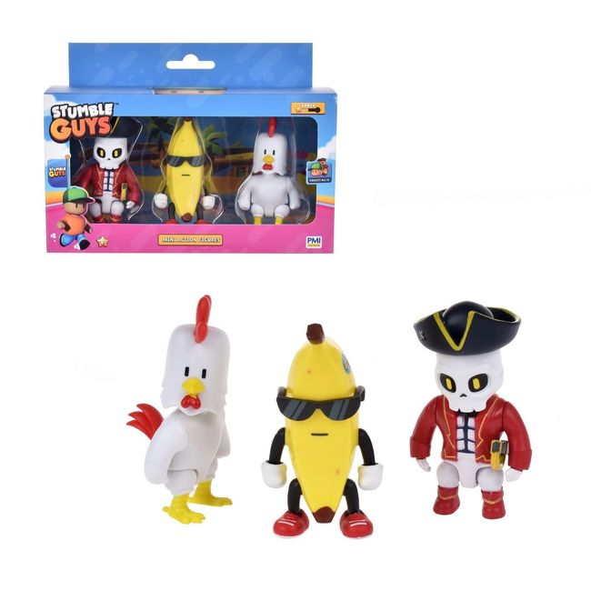 ANSALDO - PACK 3 FIGURAS ARTICULADAS STUMBLE GUYS - BANANA GUY