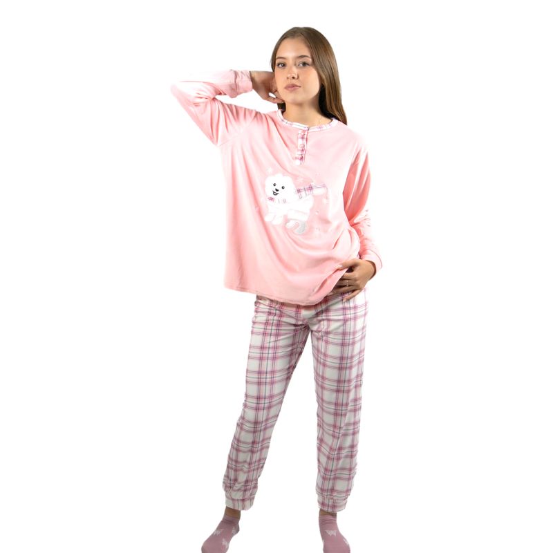 MEDIA LUNA - Pijama Mujer Plush Diseño Perrito Puddle