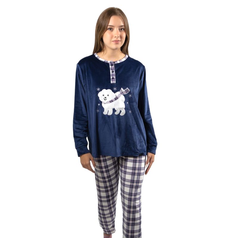 MEDIA LUNA - Pijama Mujer Plush Diseño Perrito Puddle