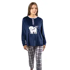 MEDIA LUNA - Pijama Mujer Plush Diseño Perrito Puddle