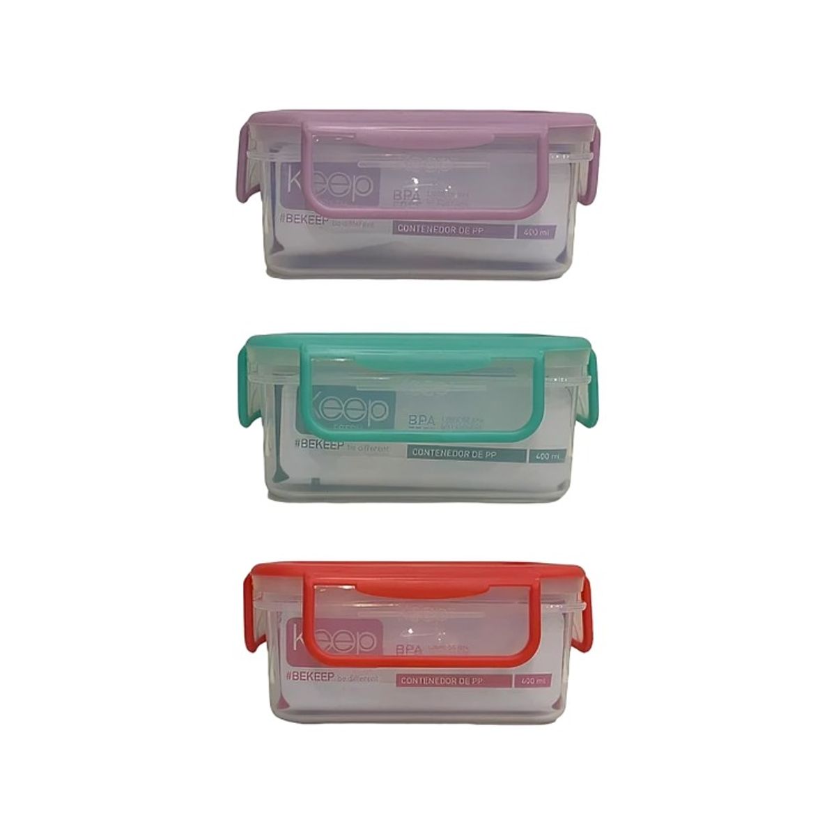 KEEP - HERMETICO PP 400ML RECTANGULAR ROJO