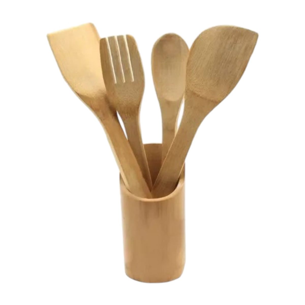 GENERICO - Set Cucharas De Palo Madera 4u