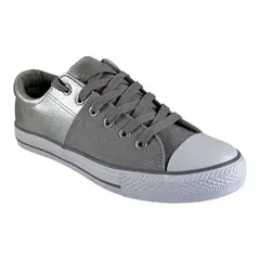 WISDOM - Zapatilla Lona Plateada Tipo Conv