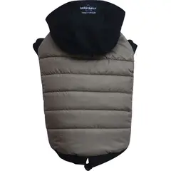 DOGGY DOLLY - Parka Impermeable BeigeNegro PerroPequeño TallaXXLDoggyDolly