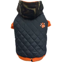 DOGGY DOLLY - Parka Impermeable Negro Perro Pequeño TallaXXL