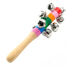 ARTIDIX - Cascabel sonajero madera de colores 10 cascabeles PB-C11