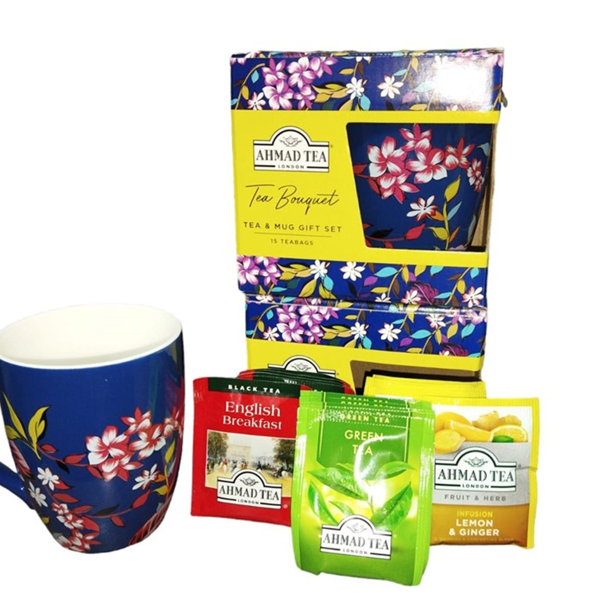 AHMAD TEA - Mug Taza Ahmad Set Tea Boutique + 15 Tes Mixtos Regalaría
