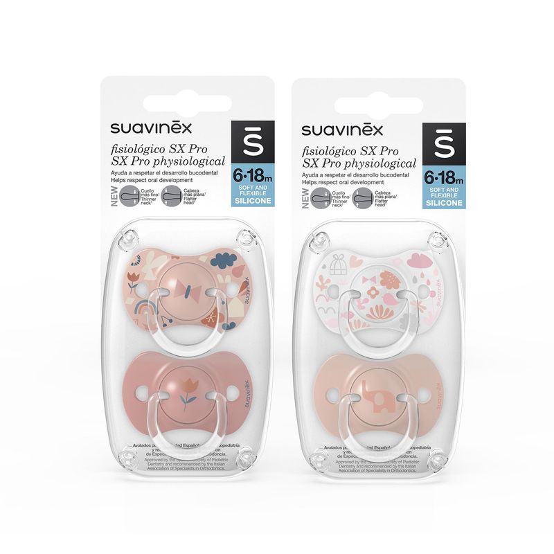 SUAVINEX - PACK 2 CHUPETES TETINA SILICONA 6-18M