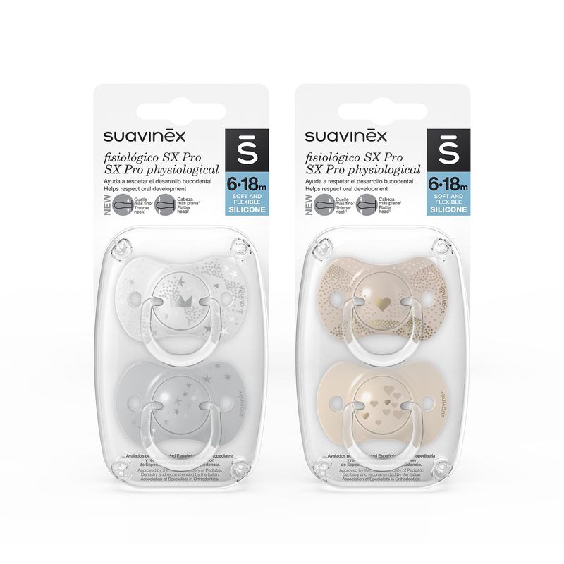 SUAVINEX - PACK 2 CHUPETES TETINA SILICONA 6-18M