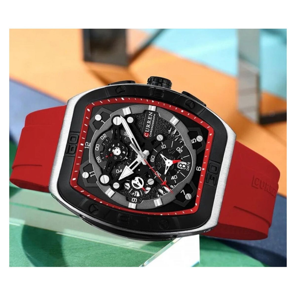 CURREN - Reloj Curren KRED8705 Cuarzo Rojo