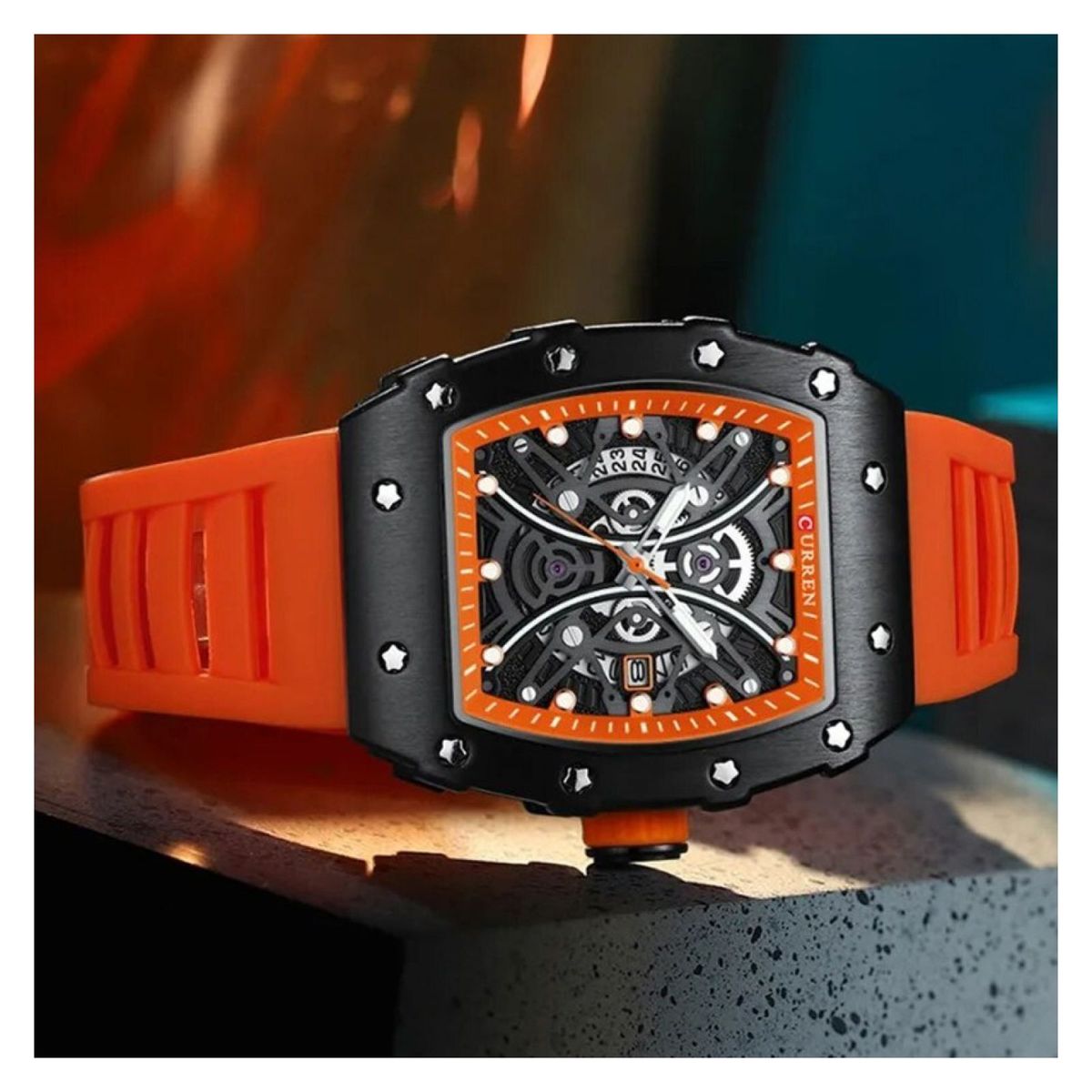 CURREN - Reloj Curren KRED8002 Cuarzo Naranja