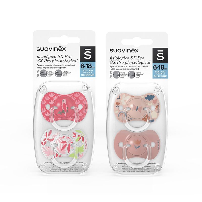 SUAVINEX - PACK 2 CHUPETES TETINA SILICONA 6-18M