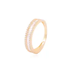 JB JOYAS BARON - Anillo Compromiso de Oro 18Kt Doble Sendero