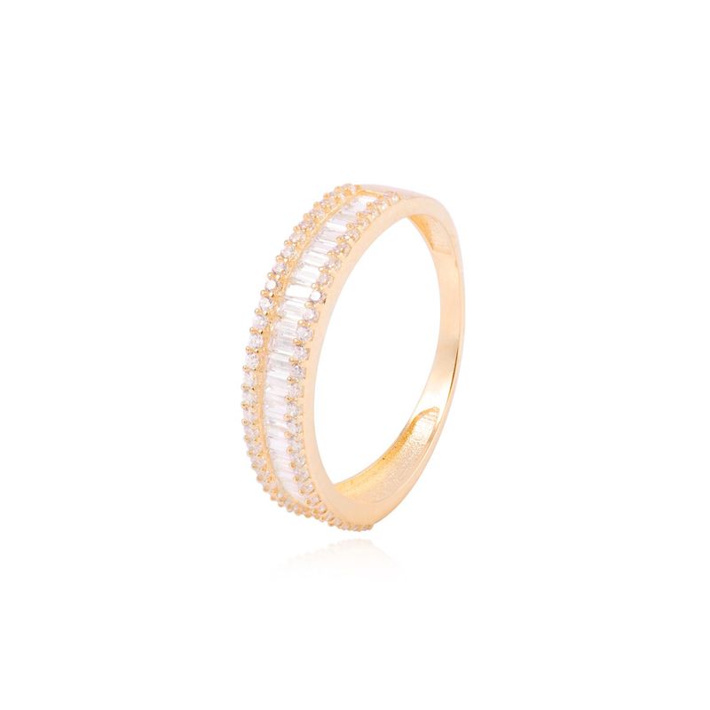 JB JOYAS BARON - Anillo Compromiso de Oro 18Kt Doble Sendero