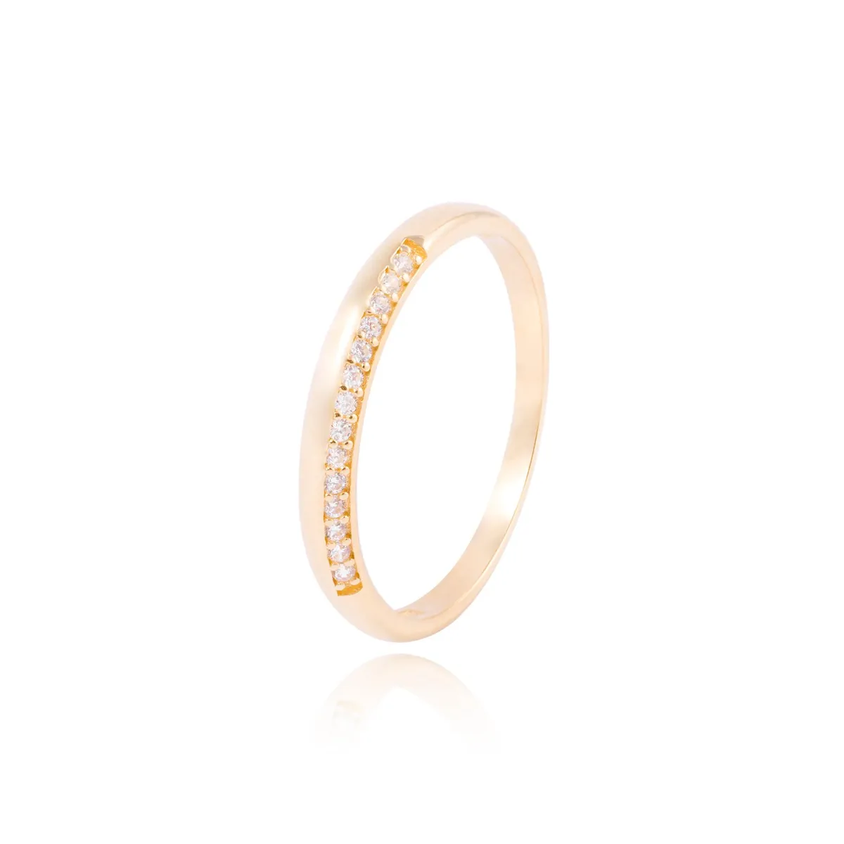 JB JOYAS BARON - Anillo Compromiso de Oro 18Kt Circón Central