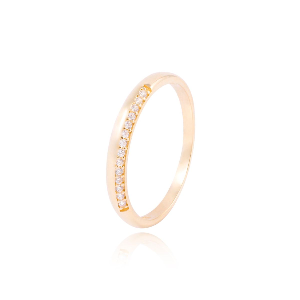 JB JOYAS BARON - Anillo Compromiso de Oro 18Kt Circón Central