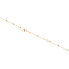 JB JOYAS BARON - Pulsera de Oro 18kt Corazón Circonita Perla