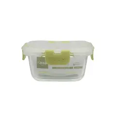 KEEP - HERMETICO CUADRADO 320ML GLASS VERDE