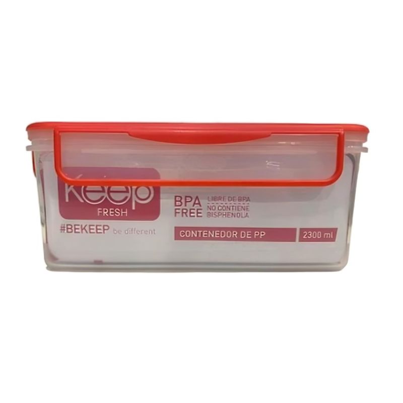 KEEP - HERMETICO PP 2300 ML RECTANGULAR NARANJA