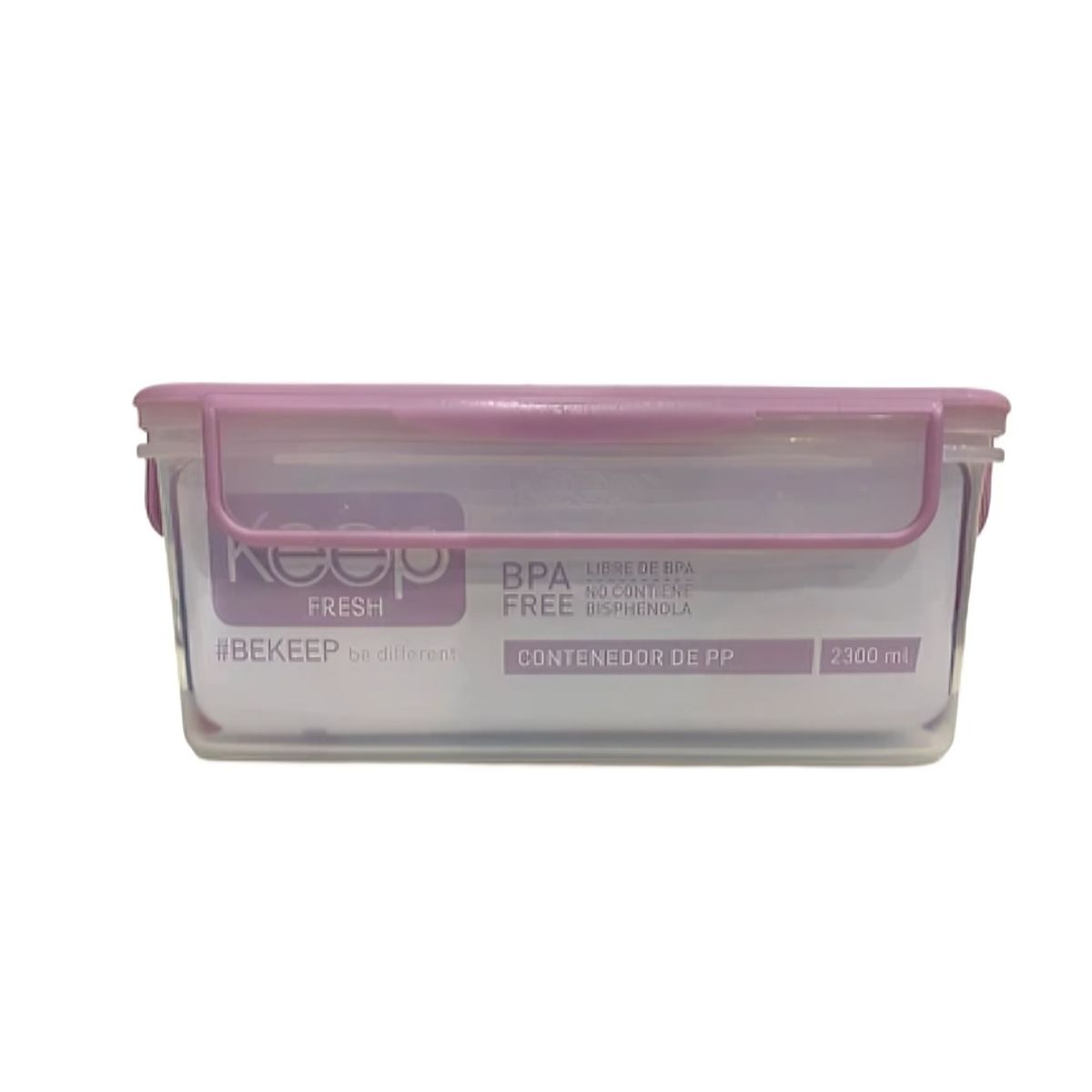 KEEP - HERMETICO PP 2300 ML RECTANGULAR ROSADO