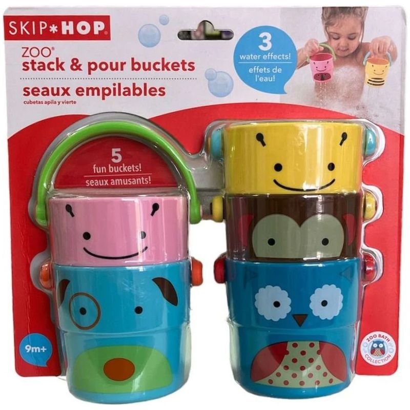 MUNCHKIN - Cubetas De Baño Apila Y Vierte Zoo