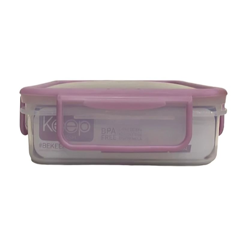 KEEP - HERMETICO PP 600ML CUADRADO ROSADO