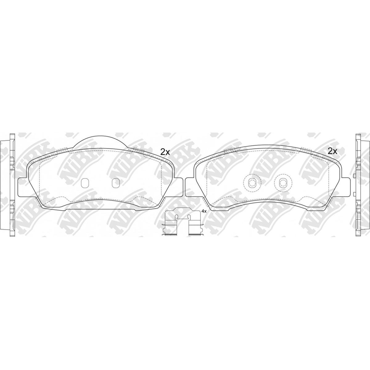 GENERICO - Pastillas Frenos Delanteras PEUGEOT 301 13/19-308 14-> C-ELYSEE 1.2-1.6 14->