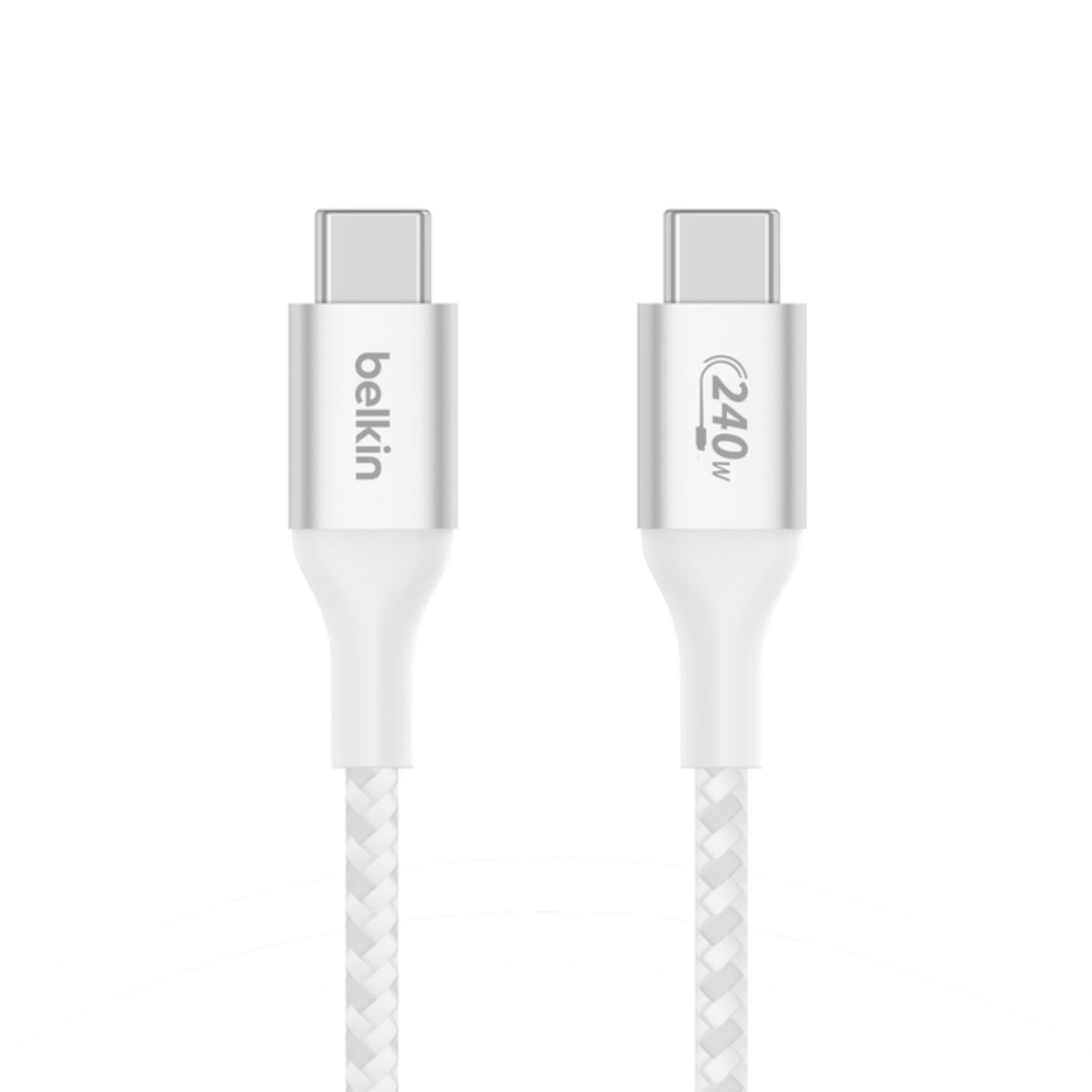 BELKIN - Cable USB-C a USB-C 240W de 2.0 Mt trenzado Belkin Blanco