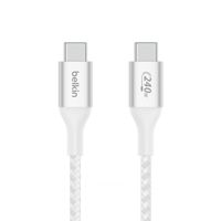 Cable USB-C a USB-C 240W de 2.0 Mt trenzado Blanco