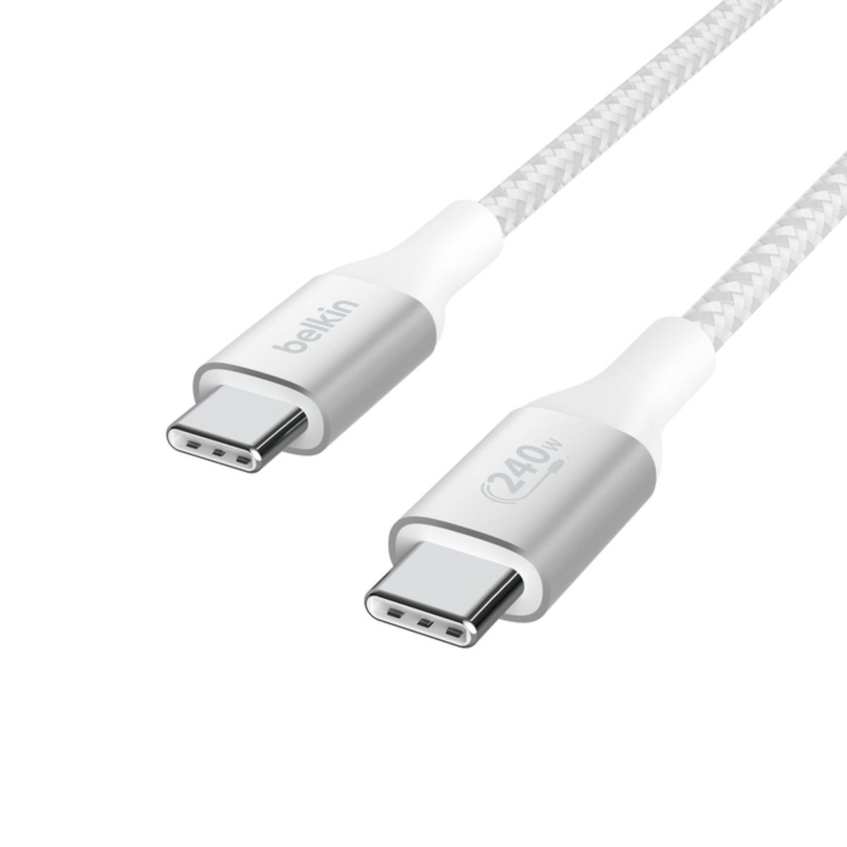 BELKIN - Cable USB-C a USB-C 240W de 2.0 Mt trenzado Belkin Blanco